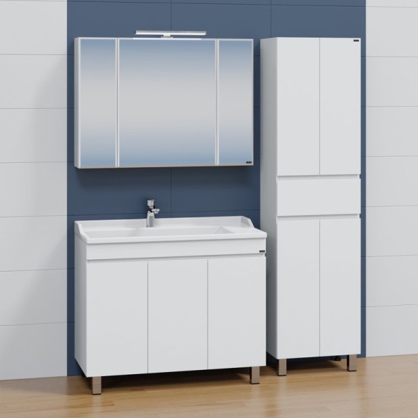 Мебель для ванной комнаты СаНта Марс 100 напольная, 3 дверцы