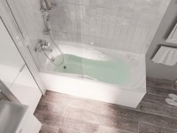 Акриловая ванна 1MarKa Calypso 170x75 см, пристенная, белая, с каркасом