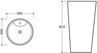 Раковина Vincea VBS-2P201 40 напольная