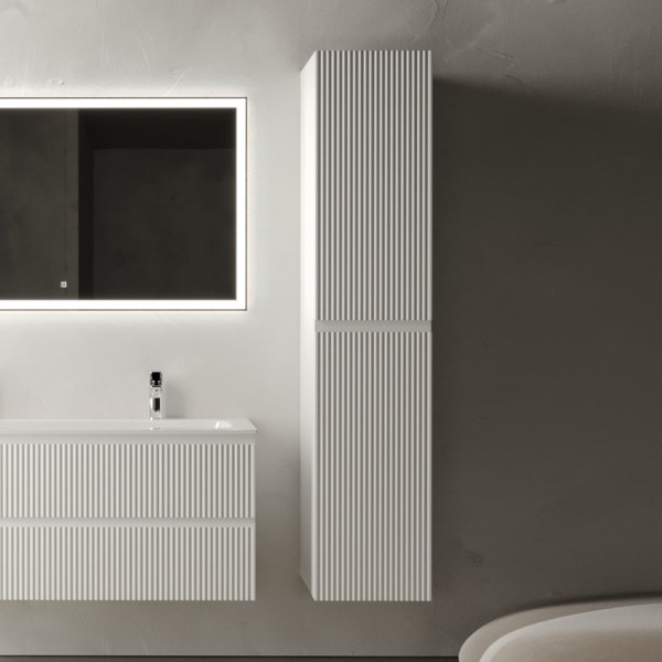 Шкаф пенал для ванной Sancos Snob R 35 см, универсальный, bianco