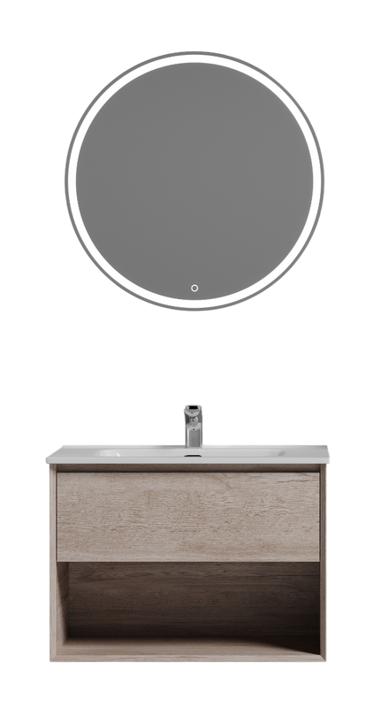 Мебель для ванной комнаты Sancos Marmi 1.0 70 дуб галифакс натуральный, раковина CN7007