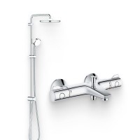 Душевой комплект Термостат Grohe Grohtherm 800 34576000 + Стойка Tempesta Cosmopolitan System 250 26675000