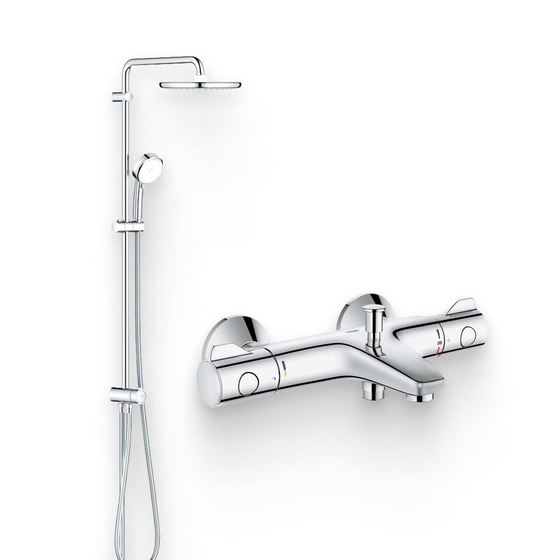 Душевой комплект Термостат Grohe Grohtherm 800 34576000 + Стойка Tempesta Cosmopolitan System 250 26675000