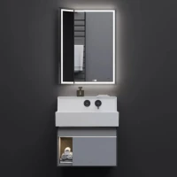 Мебельная раковина KERAMA MARAZZI Logica M 65, cо встроенным смесителем, С ВНУТРЕННЕЙ ЧАСТЬЮ