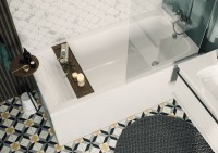 Акриловая ванна Roca Elba 160x75 см, пристенная, белая, с каркасом, со сливом-переливом