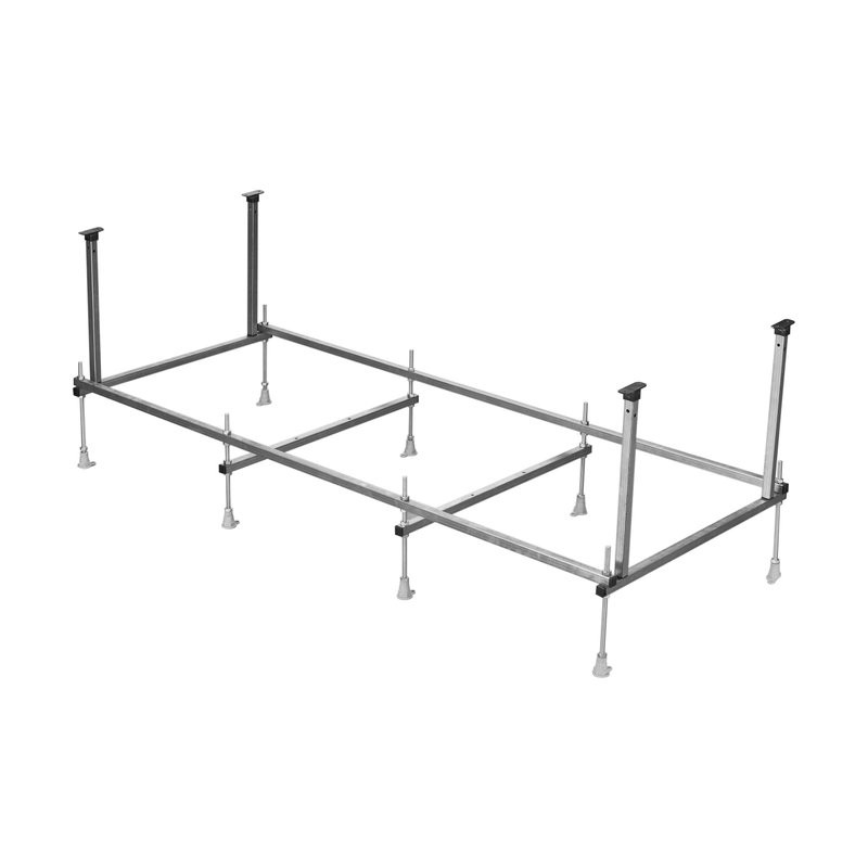 Акриловая ванна Roca Elba 160x75 см, пристенная, белая, с каркасом, со сливом-переливом