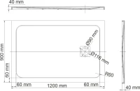 Поддон для душа Wasserkraft Neime 19T07 120x90