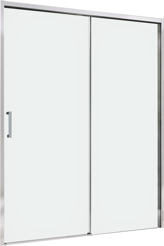 Душевая дверь в нишу Abber Komfort AG93160 160 см, профиль хром, стекло прозрачное
