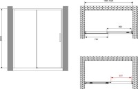 Душевая дверь в нишу Abber Komfort AG93160 160 см, профиль хром, стекло прозрачное