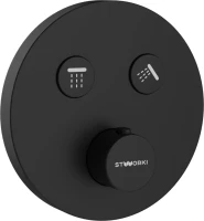 Душевой комплект STWORKI Левангер S07200BK С ВНУТРЕННЕЙ ЧАСТЬЮ, матовый чёрный