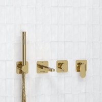Встраиваемый смеситель для душа и ванны Wasserkraft Neckar A2151.277.279.280.197.281 С ВНУТРЕННЕЙ ЧАСТЬЮ, золото