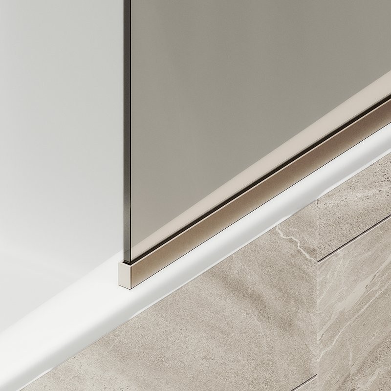 Шторка на ванну Maybahglass MGV-147-2у 64x140, профиль бронза, стекло бронза