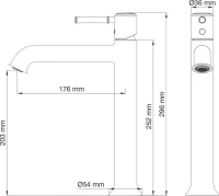 Смеситель для раковины Wonzon & Woghand WW-88019073-MB черный матовый Смеситель для раковины Wonzon & Woghand WW-88019073-MB черный матовый