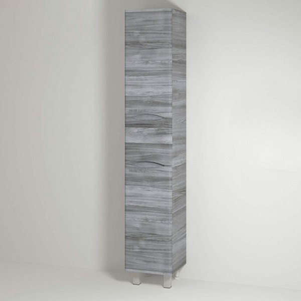 Шкаф пенал для ванной Vod-Ok Adel 35 L, с бельевой корзиной, лиственница