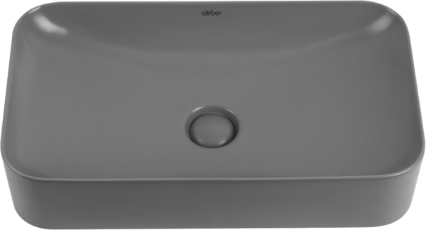 Накладная раковина Abber Rechteck AC2204MG матовая серая