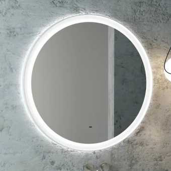Зеркало круглое CONTINENT Planet 80, с подсветкой, белое