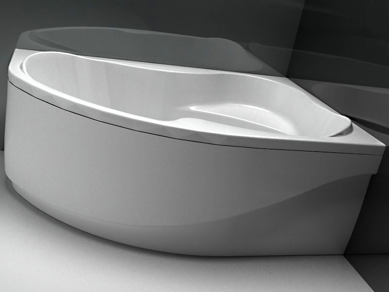 Акриловая ванна Aquanet Capri 00205387 R 170x110 см, угловая, правая, пристенная, белая, асимметричная, с каркасом, с сиденьем