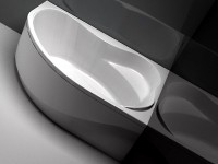 Акриловая ванна Aquanet Capri 00205387 R 170x110 см, угловая, правая, пристенная, белая, асимметричная, с каркасом, с сиденьем