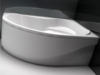 Акриловая ванна Aquanet Capri 00205387 R 170x110 см, угловая, правая, пристенная, белая, асимметричная, с каркасом, с сиденьем
