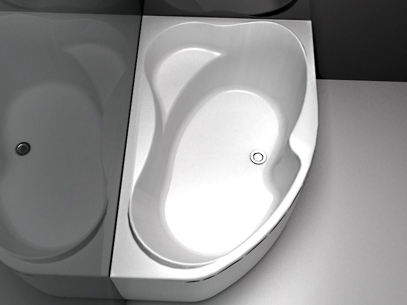 Акриловая ванна Aquanet Capri 00205387 R 170x110 см, угловая, правая, пристенная, белая, асимметричная, с каркасом, с сиденьем