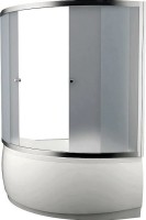 Акриловая ванна Aquanet Capri 00205387 R 170x110 см, угловая, правая, пристенная, белая, асимметричная, с каркасом, с сиденьем