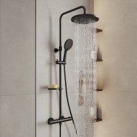 Душевая стойка Milardo Ideal Spa ILSBLTHM89 черный матовый