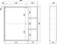 Мебель для ванной комнаты SanStar Тоскана 70 дуб сонома светлый, раковина Kirovit Фостер 70