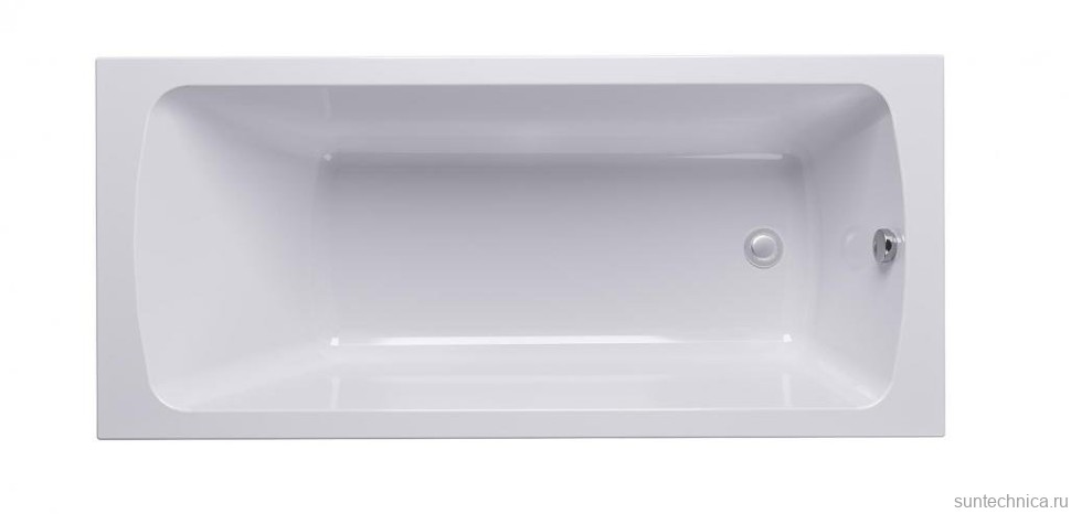 Акриловая ванна Timo Ritta 175x70 см, пристенная, белая, с каркасом