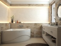 Ванна из искусственного камня Эстет Аврора 140x140 см, угловая, правая, пристенная, четверть круга, на ножках