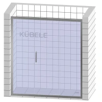 Душевая дверь в нишу Kubele DE019 D3-MAT-CH 160 см, профиль хром