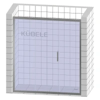 Душевая дверь в нишу Kubele DE019 D3-MAT-CH 160 см, профиль хром