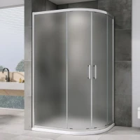 Душевой уголок Abber Schwarzer Diamant AG01119M 110x90, профиль хром матовый, стекло матовое