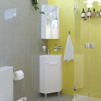 Мебель для ванной комнаты 1MarKa Penta 37x37 белый глянец