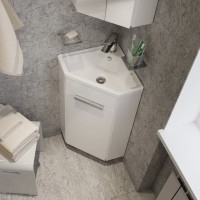 Мебель для ванной комнаты 1MarKa Penta 37x37 белый глянец