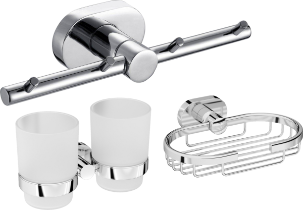 Набор Мыльница AM.PM Sense A7434600 + Стакан A74343400 + Крючок A7435900