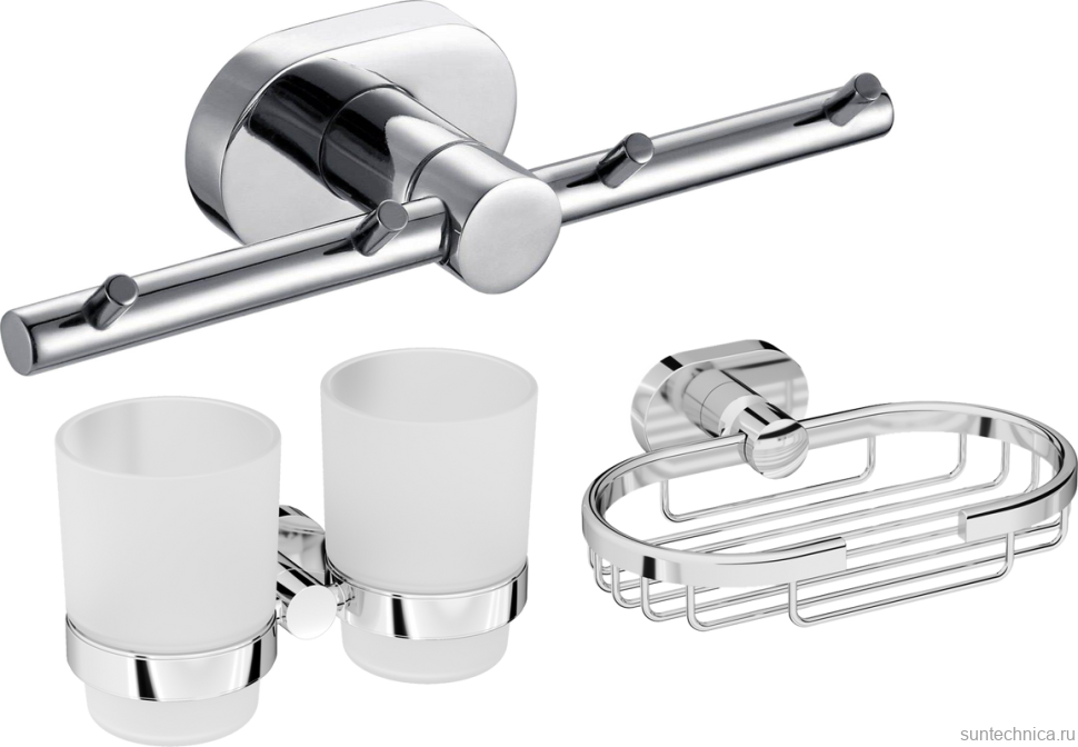 Набор Мыльница AM.PM Sense A7434600 + Стакан A74343400 + Крючок A7435900