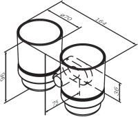 Набор Мыльница AM.PM Sense A7434600 + Стакан A74343400 + Крючок A7435900