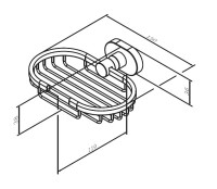 Набор Мыльница AM.PM Sense A7434600 + Стакан A74343400 + Крючок A7435900
