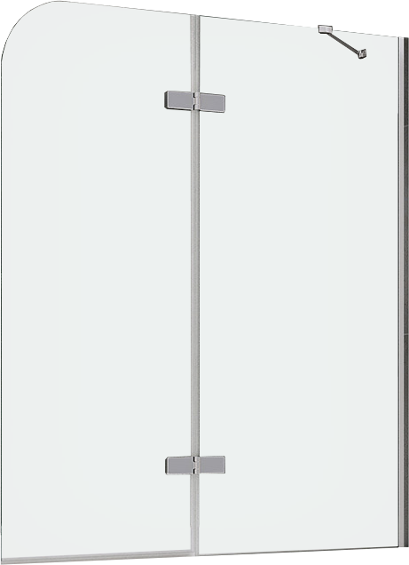 Шторка на ванну Abber Ewiges Wasser AG51120 120x140, профиль хром, стекло прозрачное