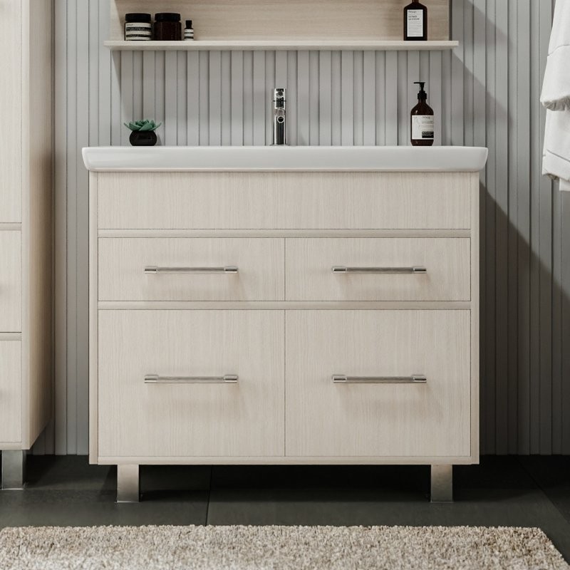 Тумба с раковиной Бриклаер Чили 90 светлая лиственница С