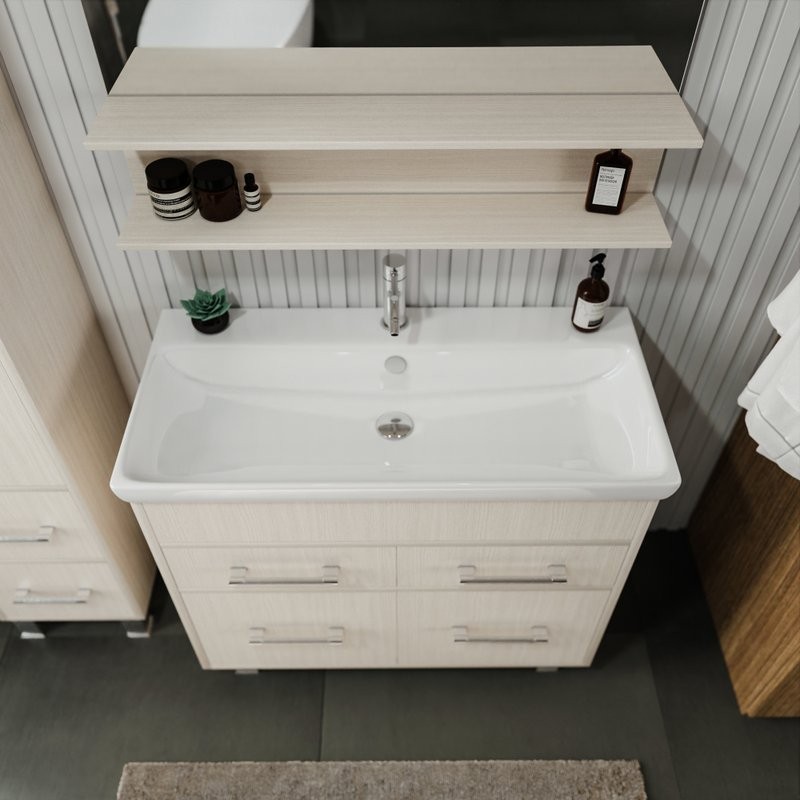 Тумба с раковиной Бриклаер Чили 90 светлая лиственница С