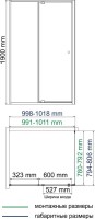Душевой уголок Wasserkraft Aula 11P17 100x80 см