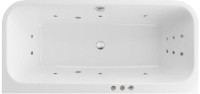 Акриловая ванна Excellent Arana WAEX.ARA18.SMART 180x85 см, пристенная, с гидромассажем, белая, с каркасом, со сливом-переливом