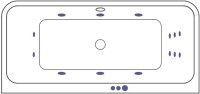 Акриловая ванна Excellent Arana WAEX.ARA18.SMART 180x85 см, пристенная, с гидромассажем, белая, с каркасом, со сливом-переливом
