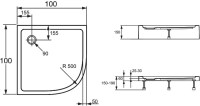 Душевой уголок Agger A01 A01 100х100, прозрачное стекло, c поддоном