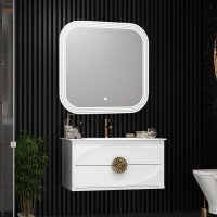 Мебель для ванной комнаты Opadiris Ибица 90 подвесная, фурнитура золото