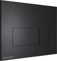 Комплект Унитаз подвесной KERAMA MARAZZI Sfera SF.wc.02 безободковый, с микролифтом, глянцевый белый + Инсталляция + Кнопка FPS.A.BLK.M черный мат