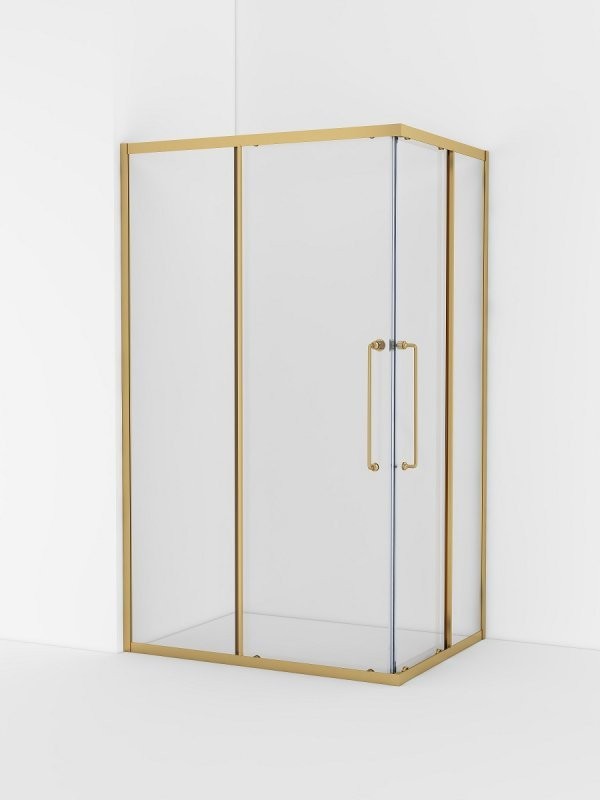 Душевой уголок Cezares Relax RELAX-304-AH-2-120/90-C-BORO 120x90, профиль брашированное золото