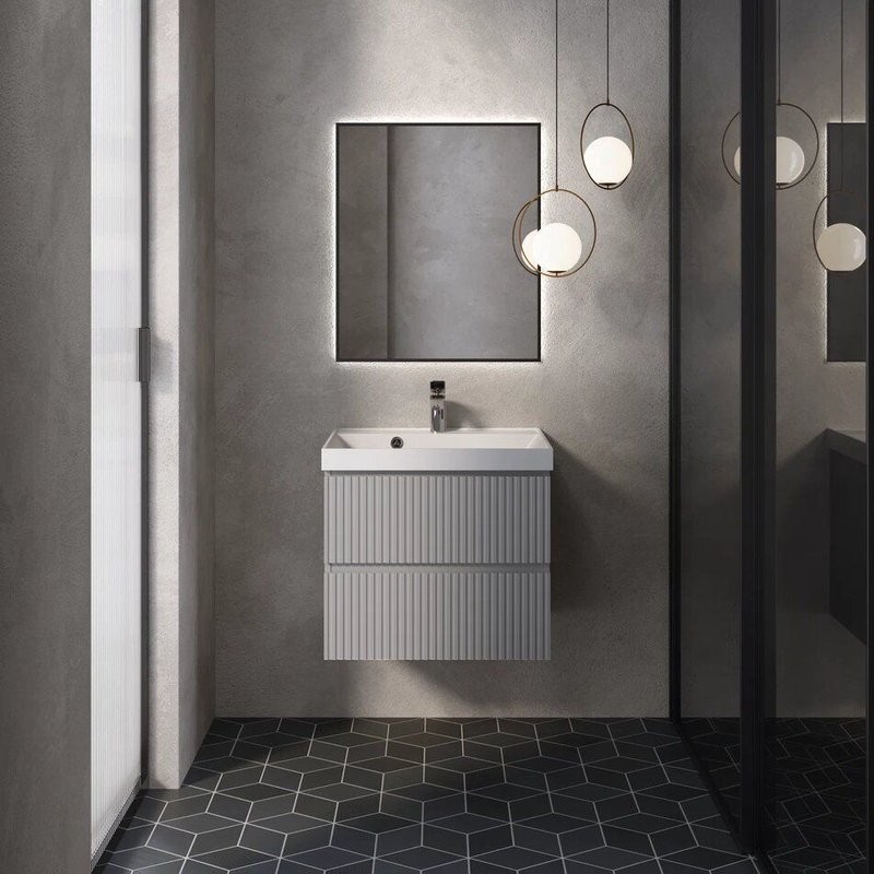 Тумба под раковину для ванной AQUAme S1 60 серая