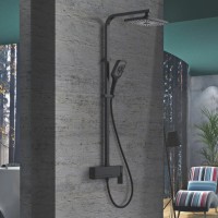 Душевая стойка Rose R1036H черная
